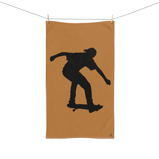 Hand Towel: Skateboarding Lite Brown