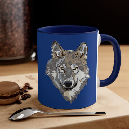 Accent Coffee Mug, 11oz: Wolves Dark Blue