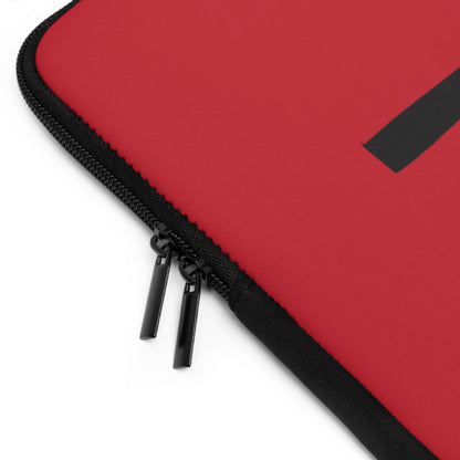 Laptop Sleeve: Fishing Dark Red