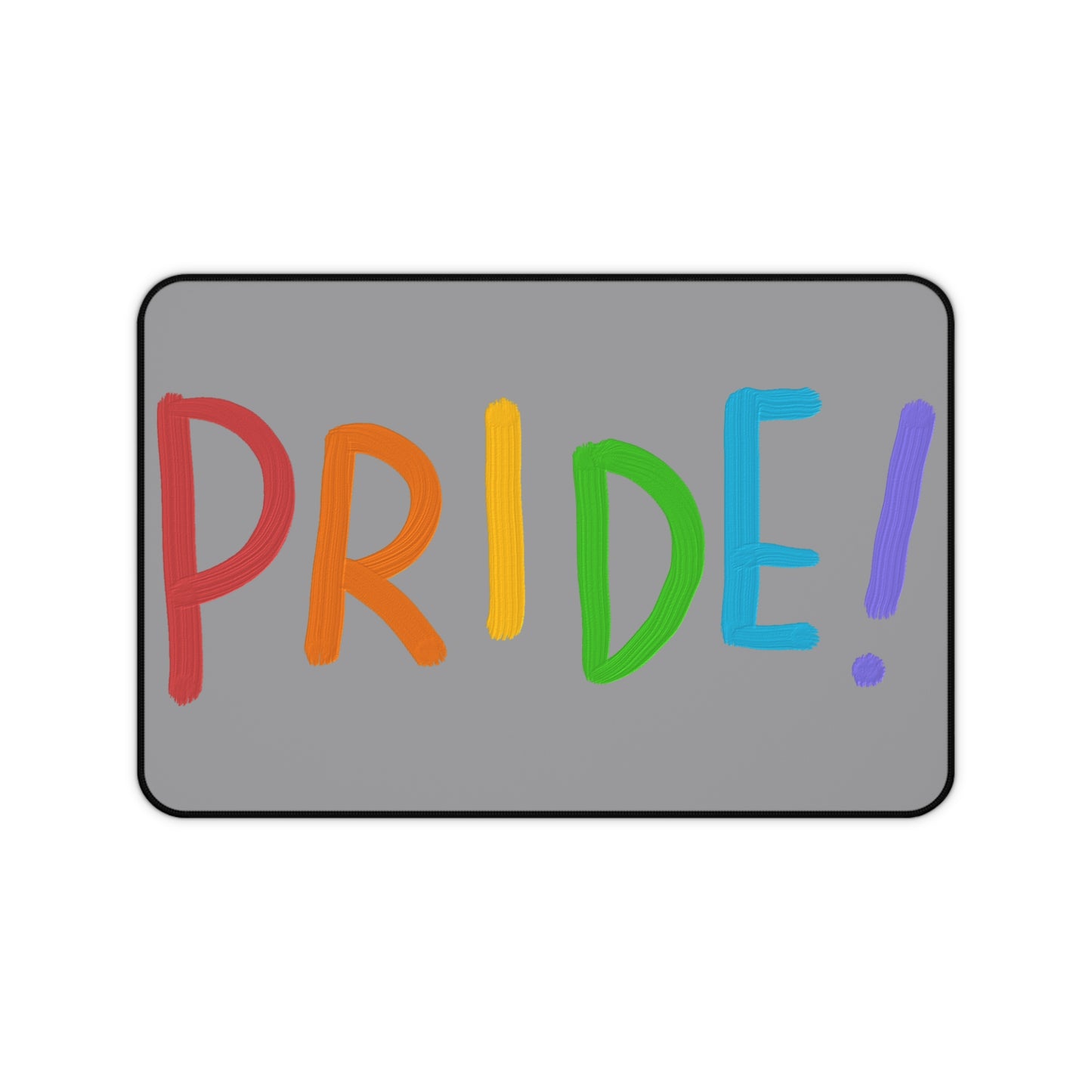 Desk Mat: LGBTQ Pride Grey