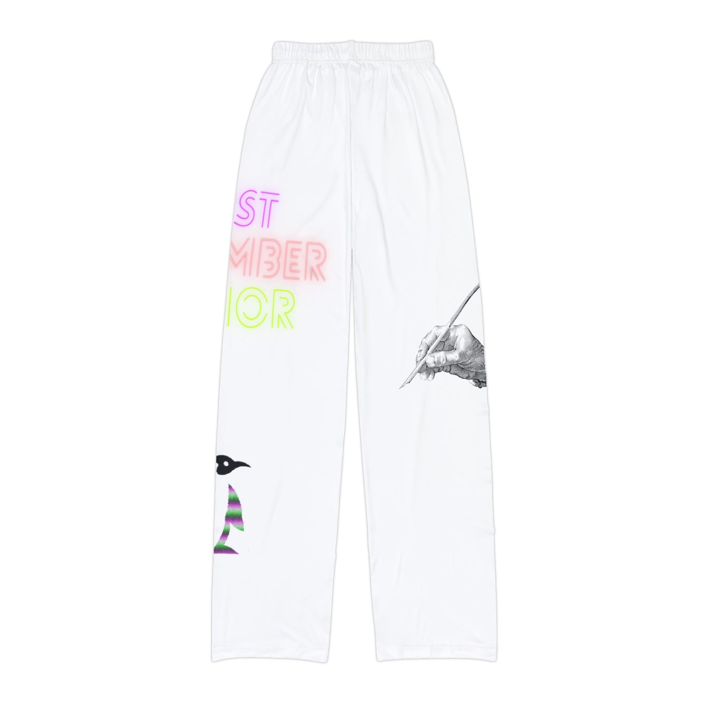 Kids Pajama Pants: Writing White