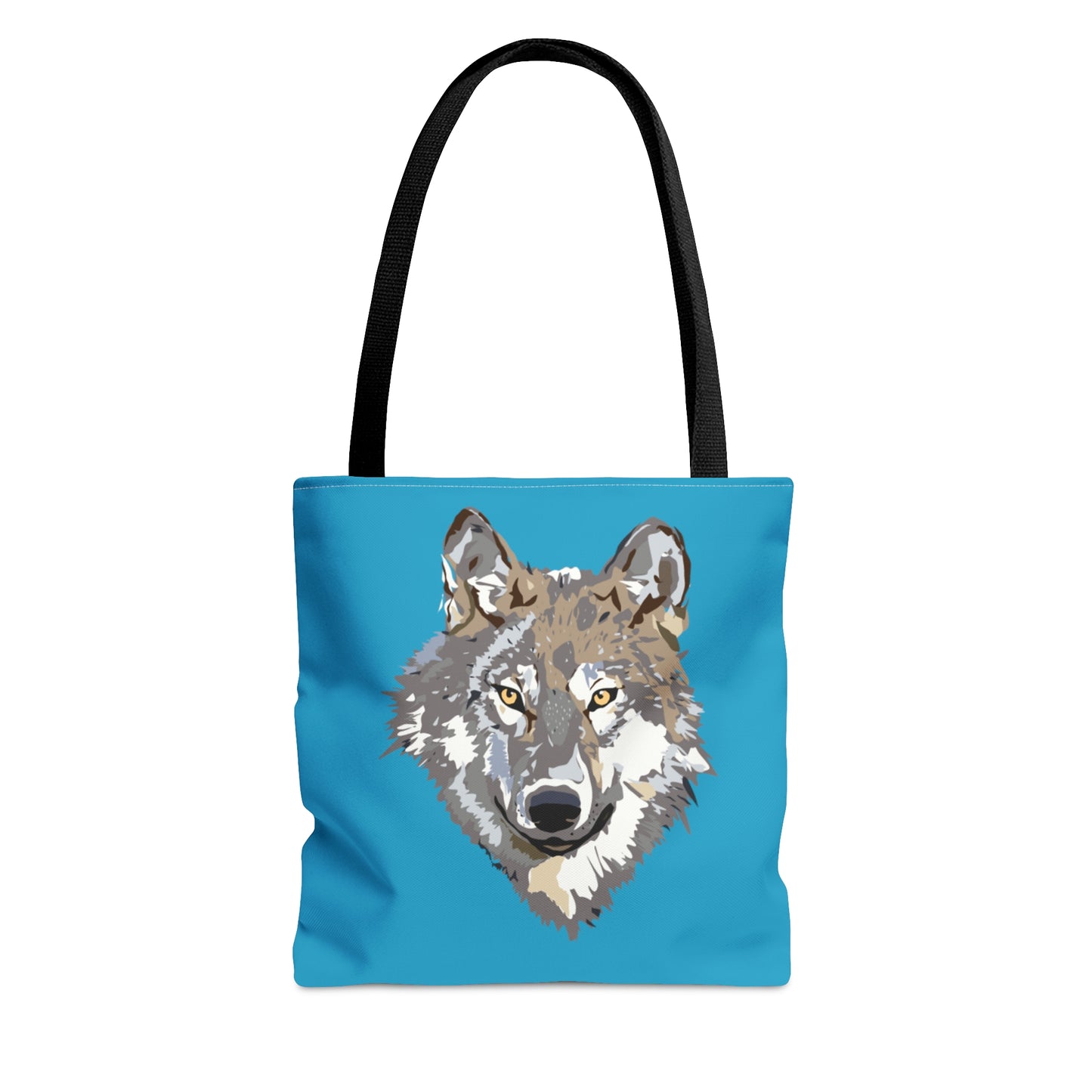 Tote Bag: Wolves Turquoise