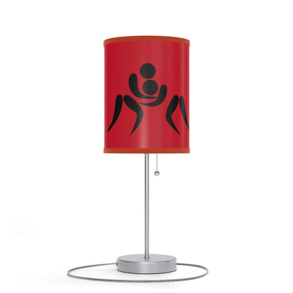 Lamp on a Stand, US|CA plug: Wrestling Dark Red