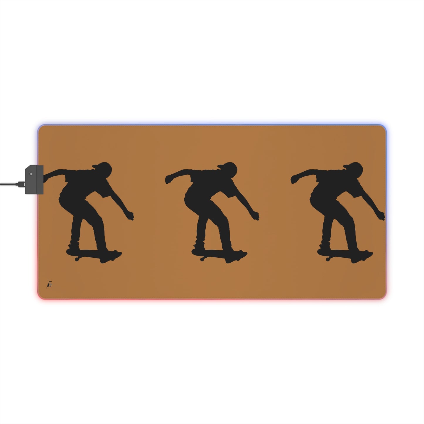 LED Gaming Mouse Pad: Skateboarding Lite Brown