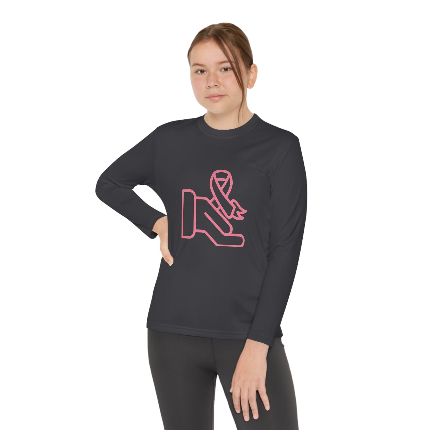 Youth Long Sleeve Competitor Tee: Fight Cancer