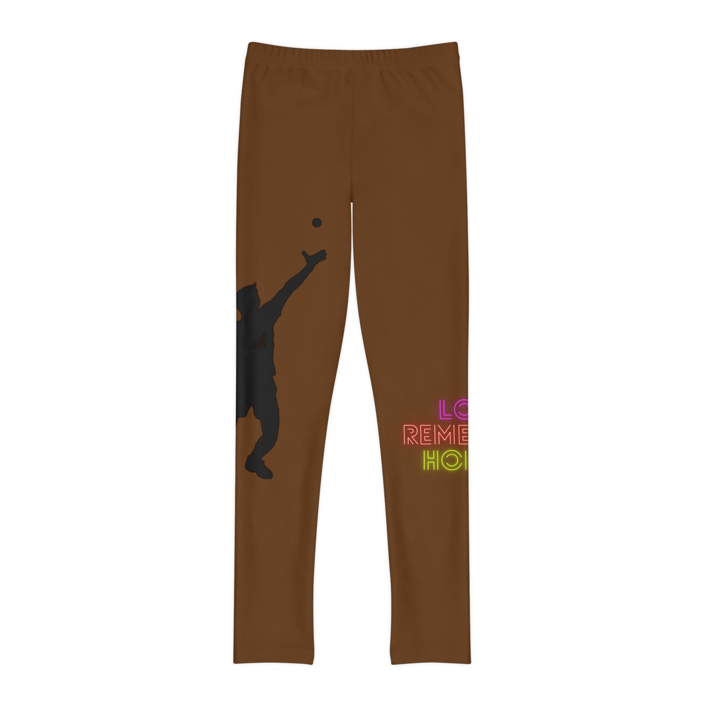 Youth Full-Length Leggings: Tennis Brown