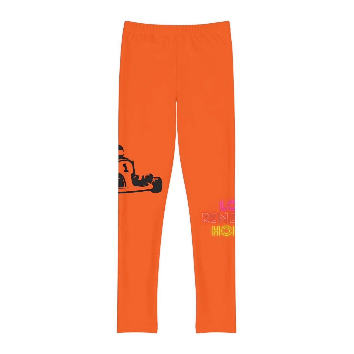 Youth Full-Length Leggings: Racing Orange