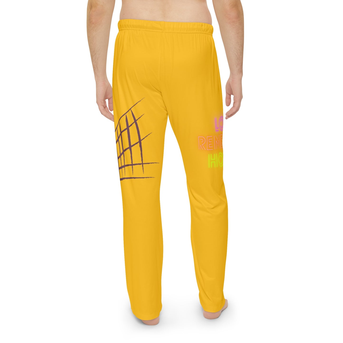 Men's Pajama Pants: Volleyball Yellow