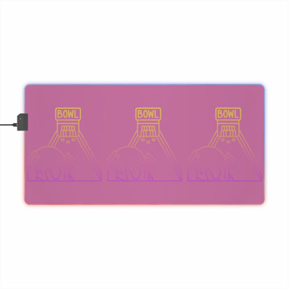 LED Gaming Mouse Pad: Bowling Lite Pink