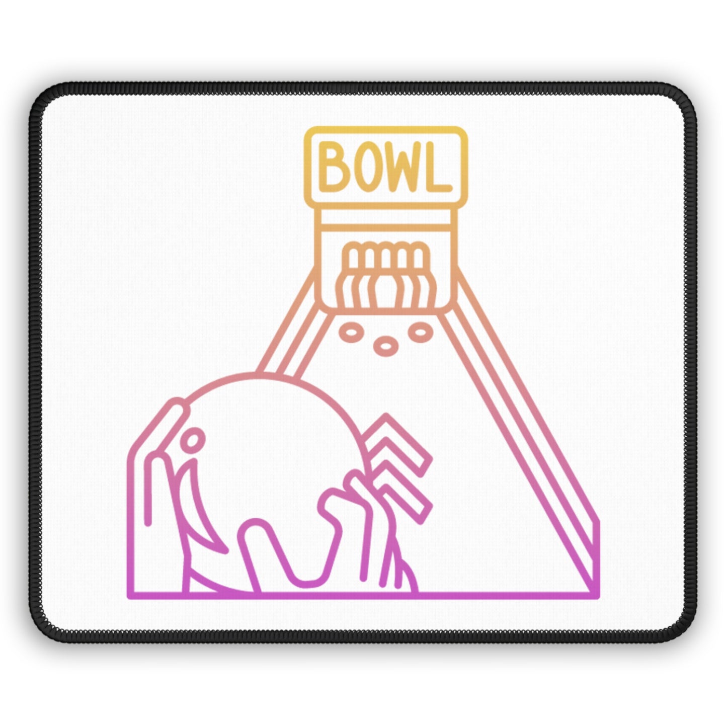 Gaming Mouse Pad: Bowling White