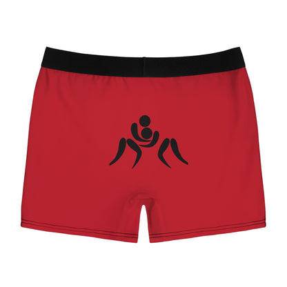 Men's Boxer Briefs: Wrestling Dark Red