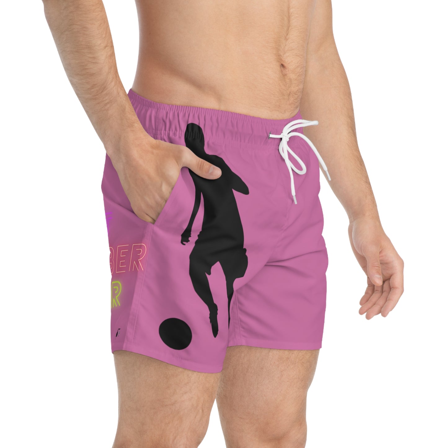 Swim Trunks: Soccer Lite Pink