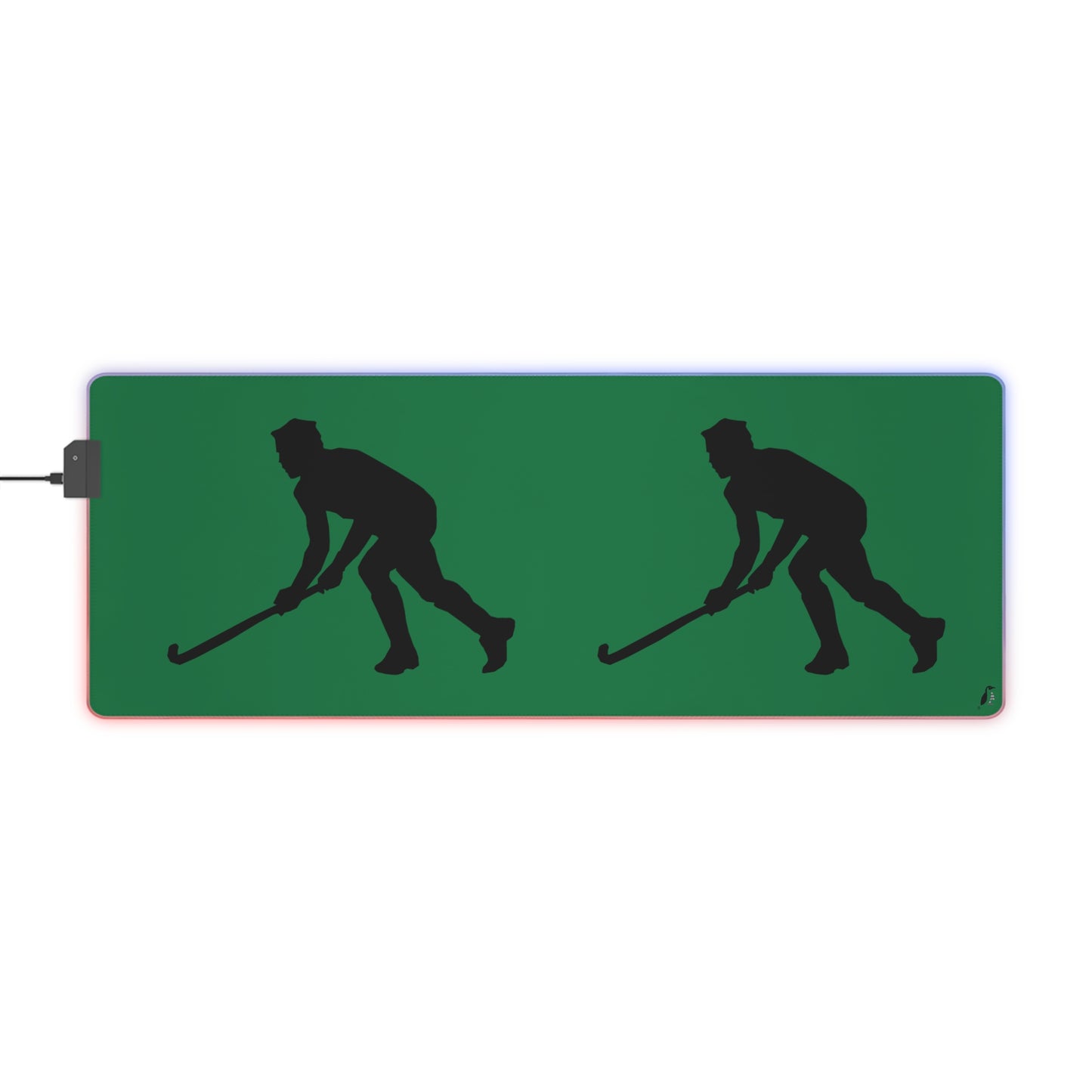 LED Gaming Mouse Pad: Hockey Dark Green