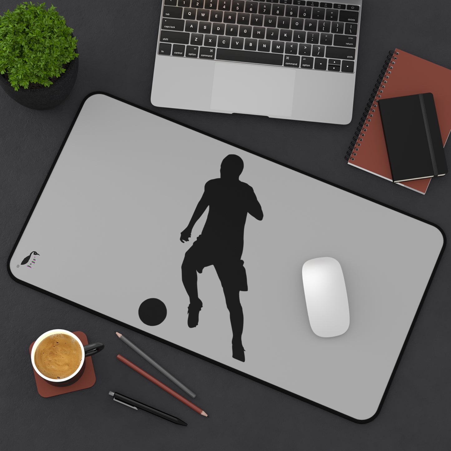 Desk Mat: Soccer Lite Grey