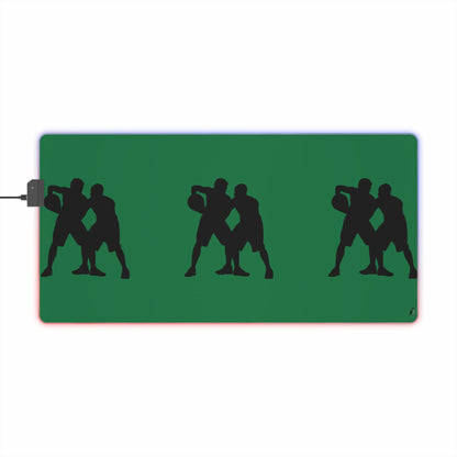 LED Gaming Mouse Pad: Basketball Dark Green