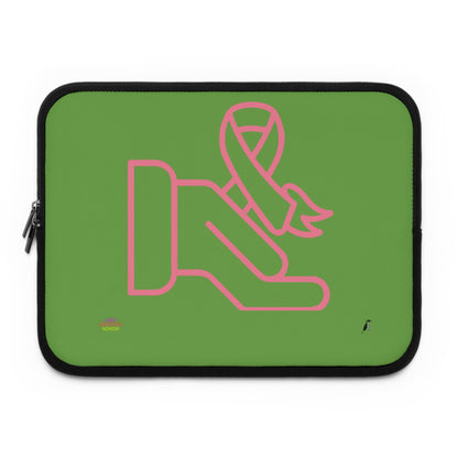 Laptop Sleeve: Fight Cancer Green