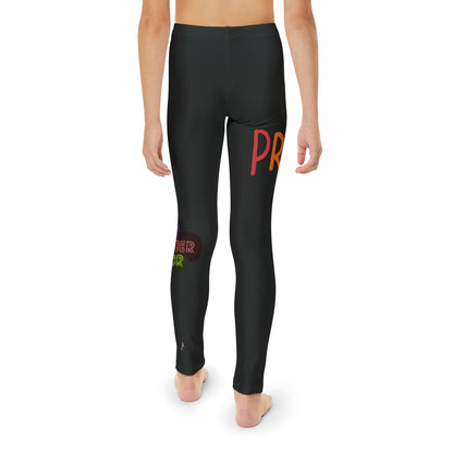 Youth Full-Length Leggings: LGBTQ Pride Black