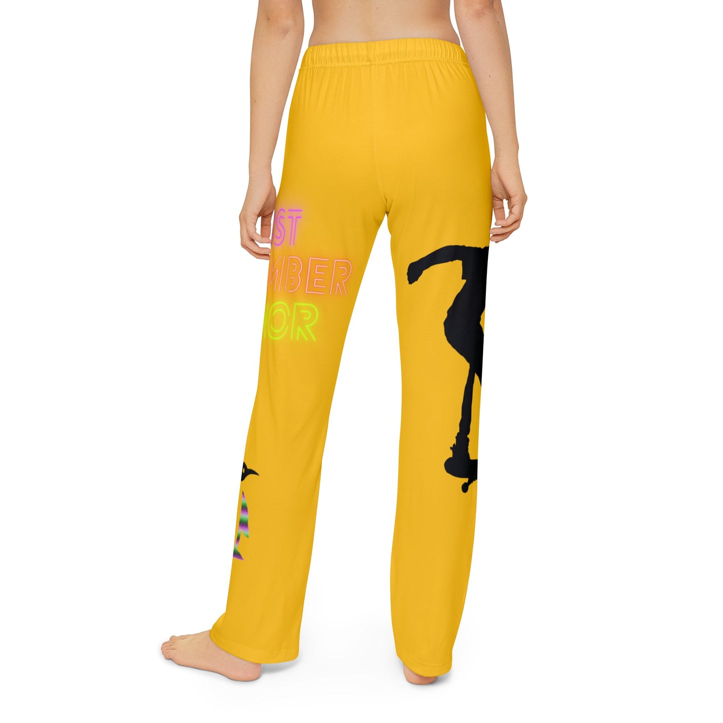 Kids Pajama Pants: Skateboarding Yellow