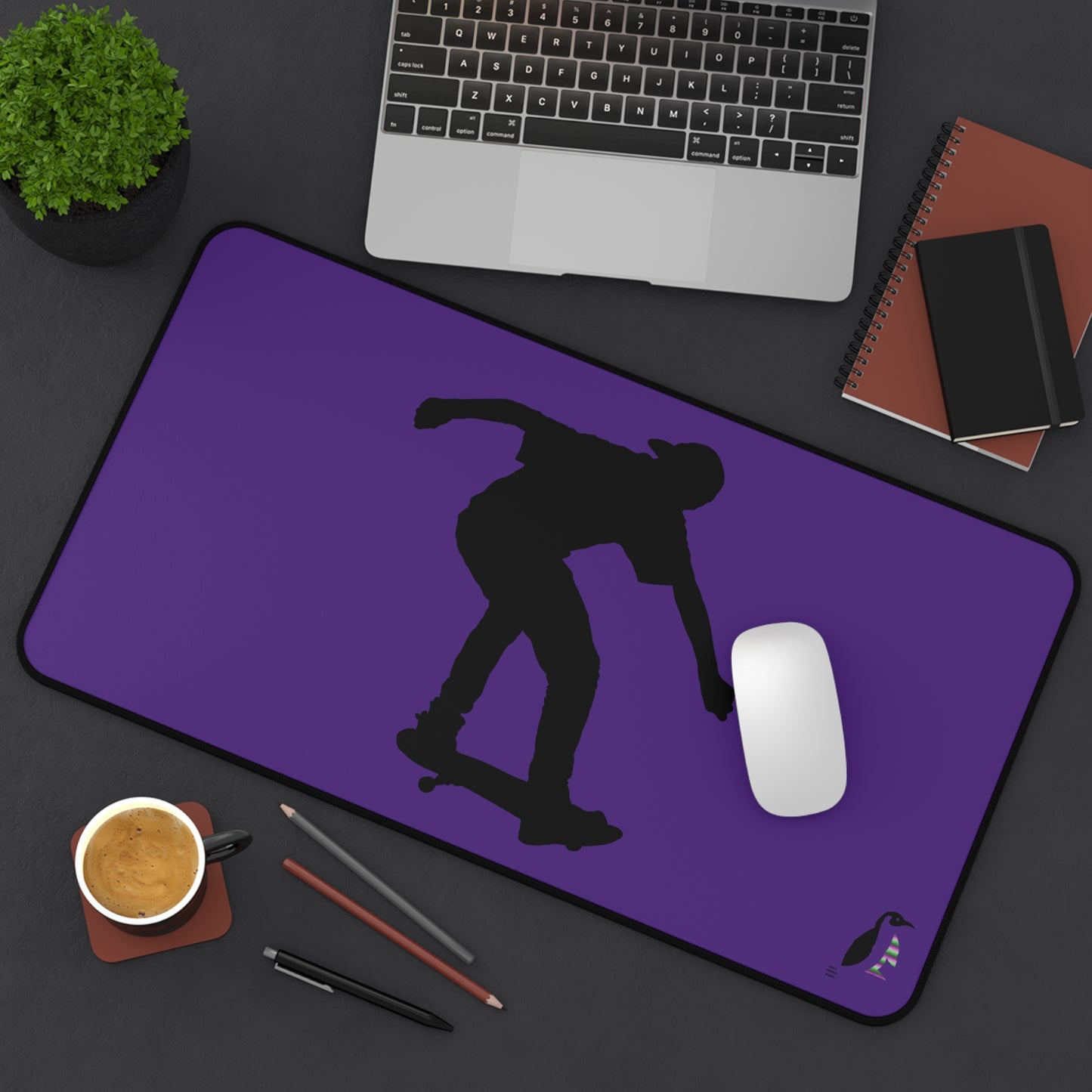 Desk Mat: Skateboarding Purple