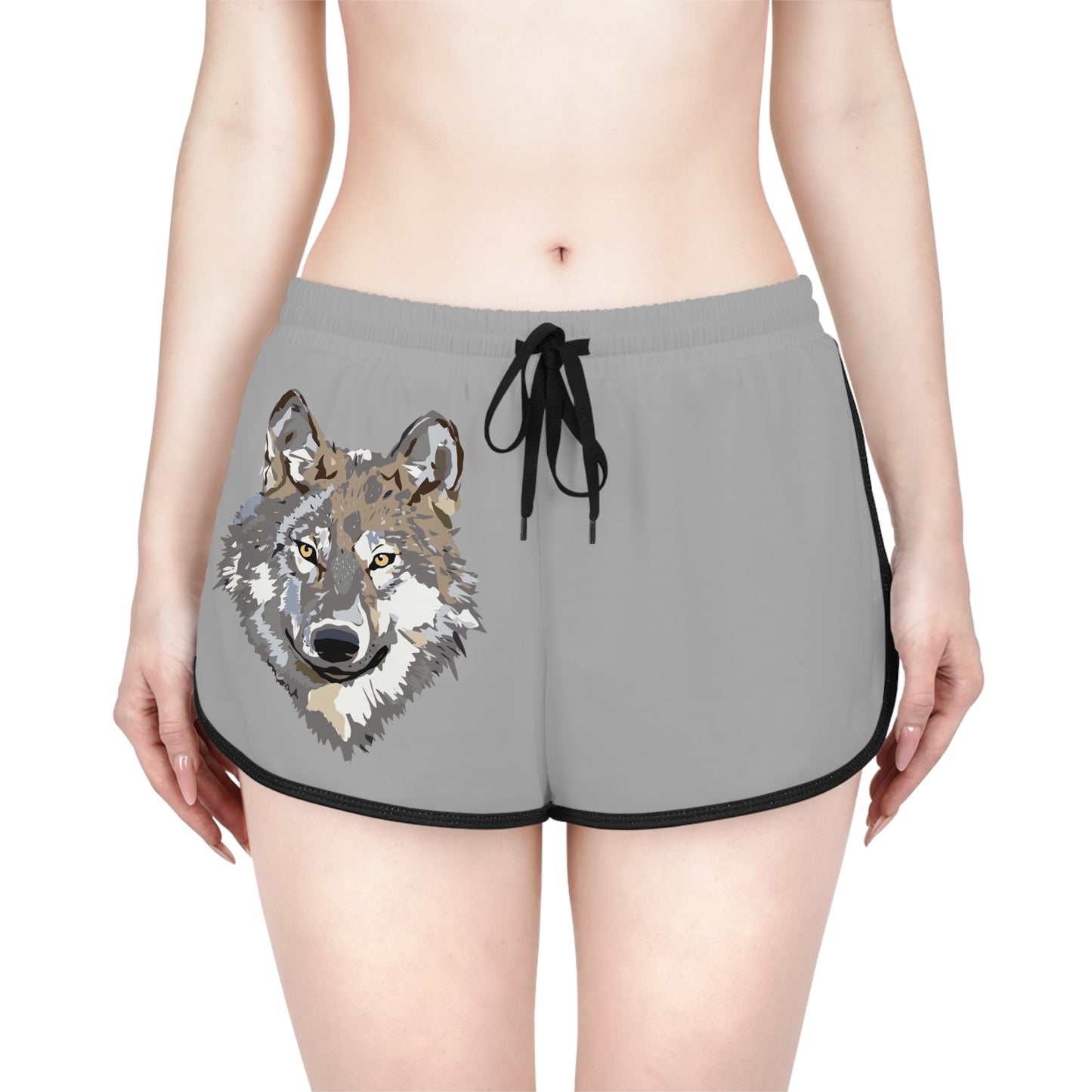 Women's Relaxed Shorts: Wolves Lite Grey