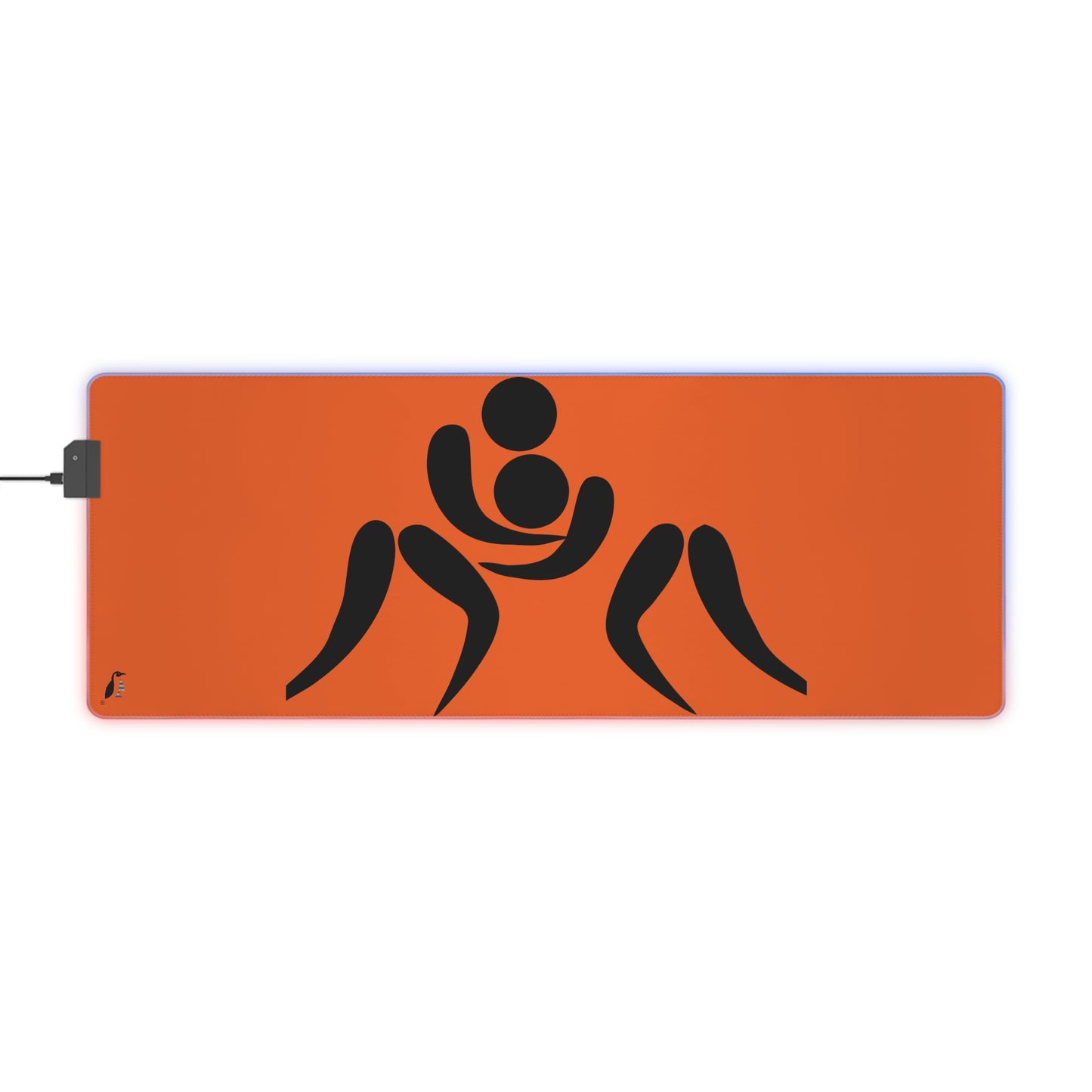 LED Gaming Mouse Pad: Wrestling Orange