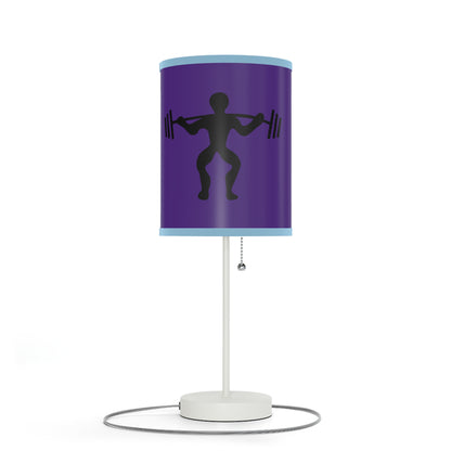 Lamp on a Stand, US|CA plug: Weightlifting Purple