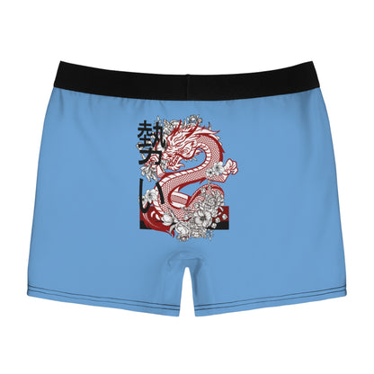 Men's Boxer Briefs: Dragons Lite Blue