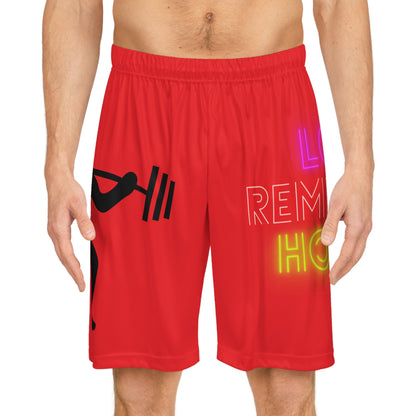 Basketball Shorts: Weightlifting Red