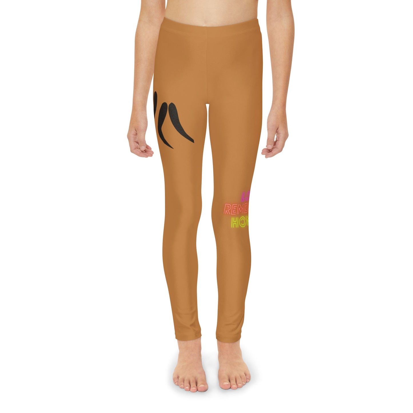 Youth Full-Length Leggings: Wrestling Lite Brown