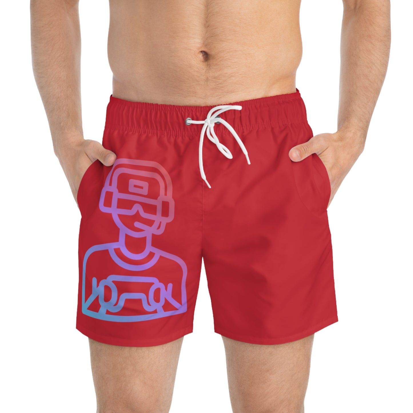 Swim Trunks: Gaming Dark Red