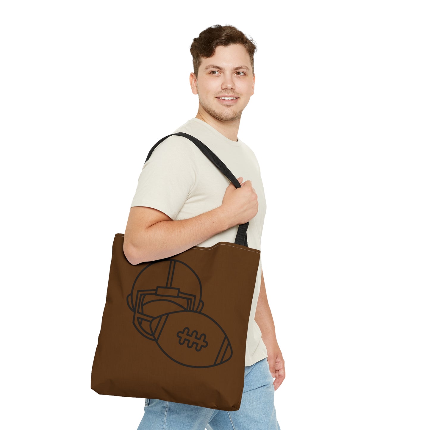 Tote Bag: Football Brown