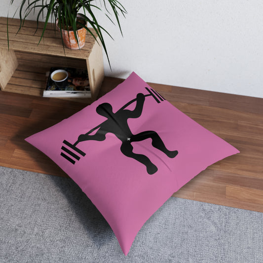 Tufted Floor Pillow, Square: Weightlifting Lite Pink