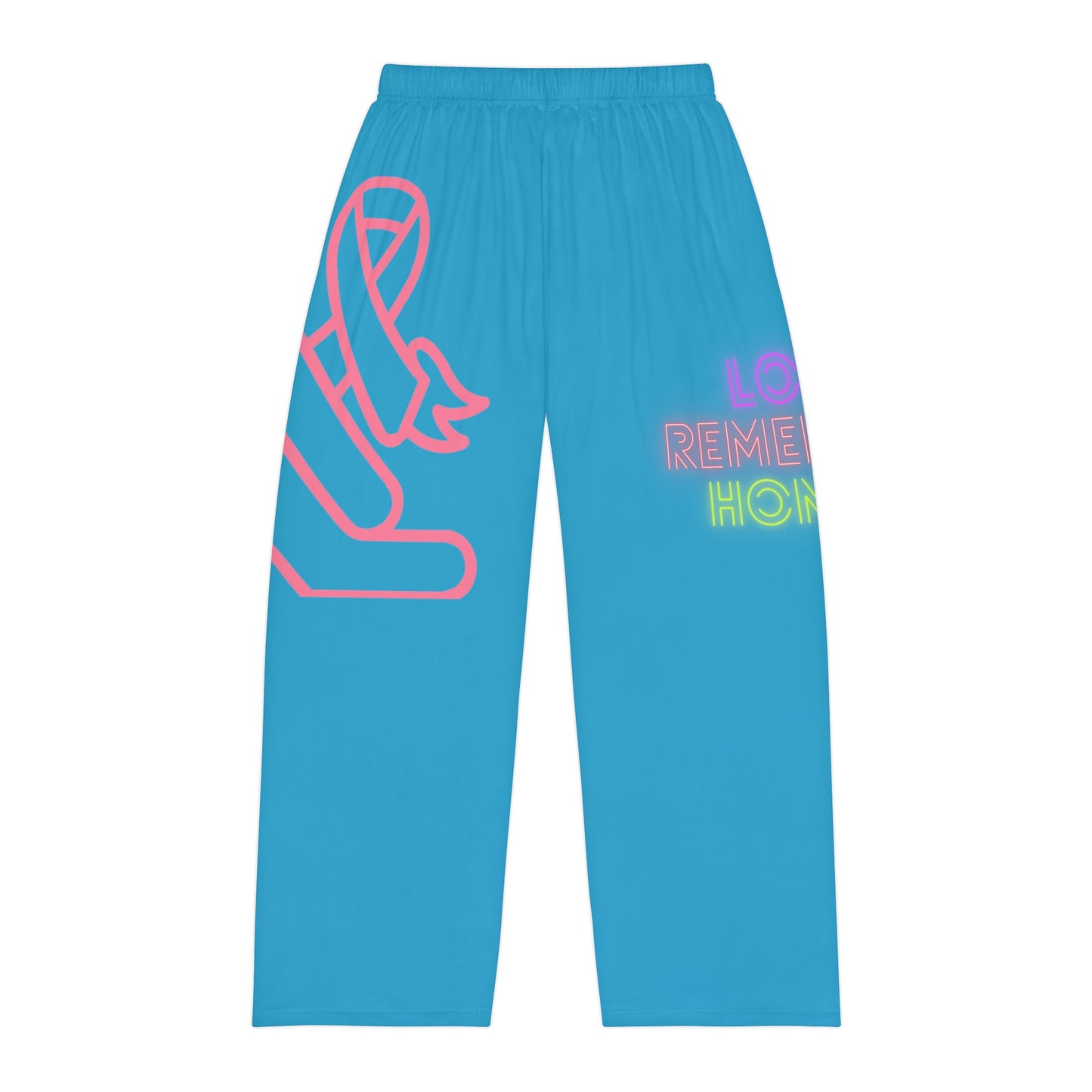 Men's Pajama Pants: Fight Cancer Turquoise