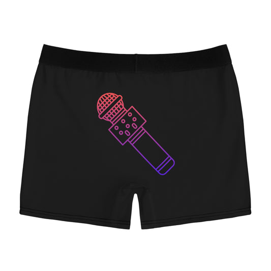 Men's Boxer Briefs: Music Black