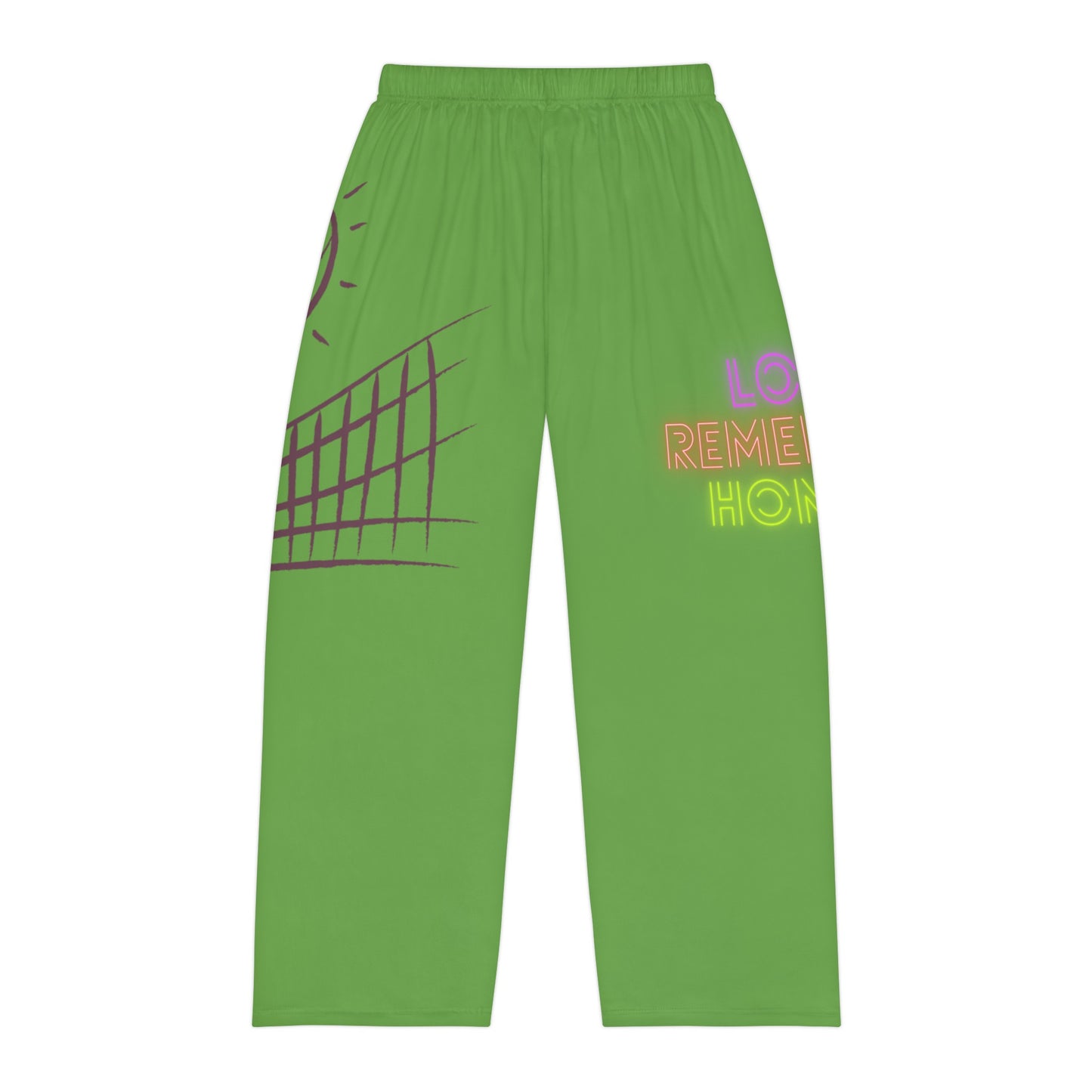 Men's Pajama Pants: Volleyball Green