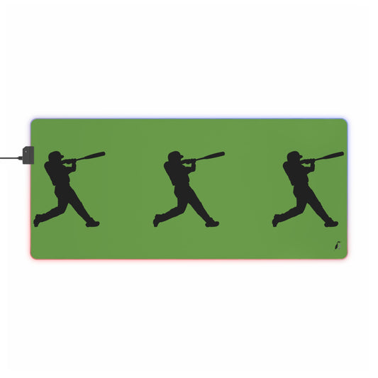 LED Gaming Mouse Pad: Baseball Green