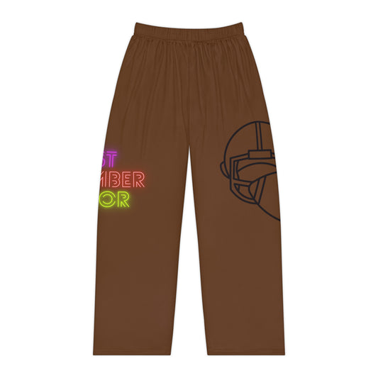 Women's Pajama Pants: Football Brown