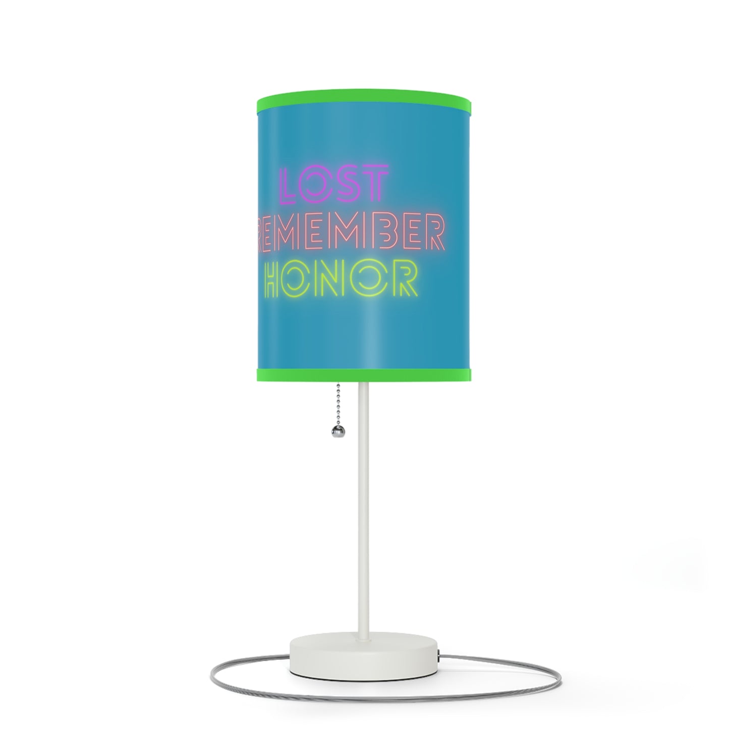 Lamp on a Stand, US|CA plug: Crazy Penguin World Logo Turquoise