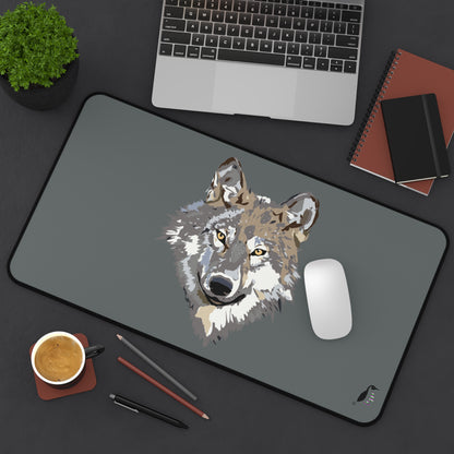 Desk Mat: Wolves Dark Grey