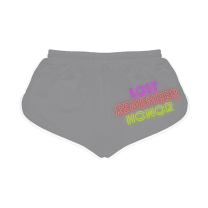 Women's Relaxed Shorts: Crazy Penguin World Logo Grey