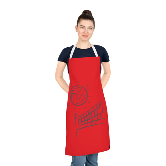 Adult Apron: Volleyball Red
