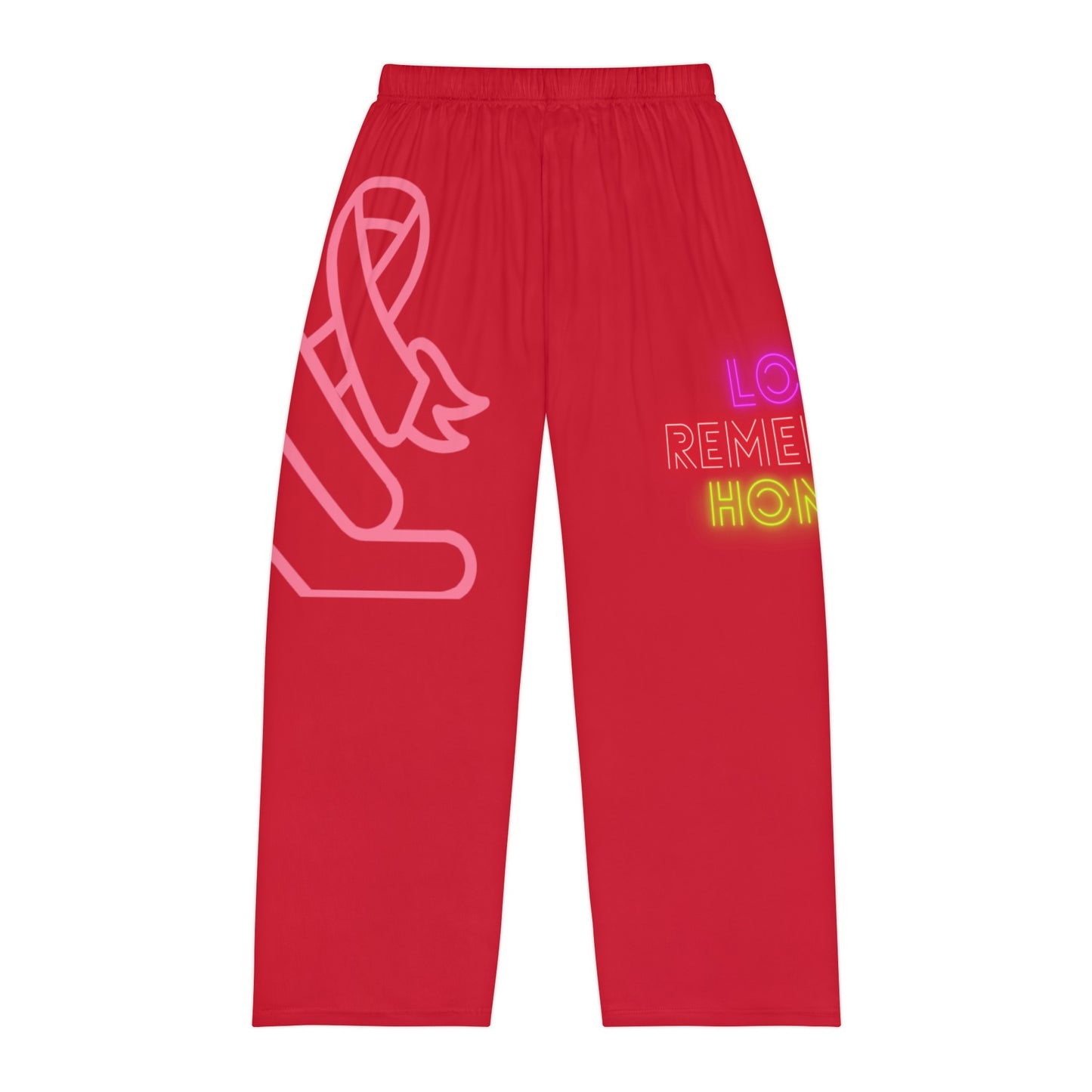 Men's Pajama Pants: Fight Cancer Dark Red