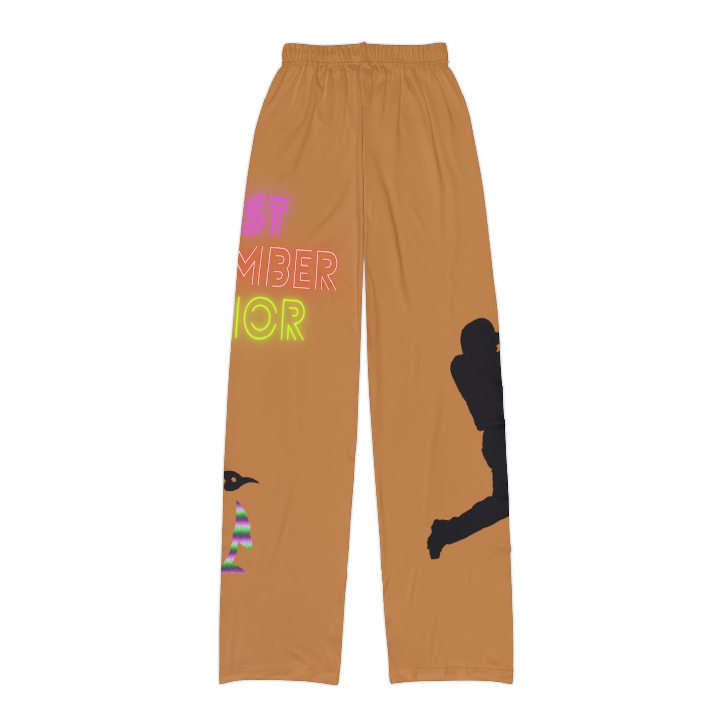 Kids Pajama Pants: Baseball Lite Brown