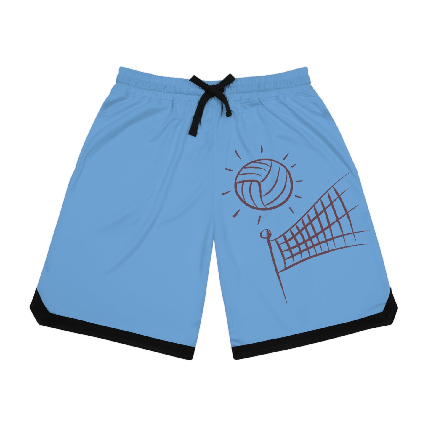 Basketball Rib Shorts: Volleyball Lite Blue