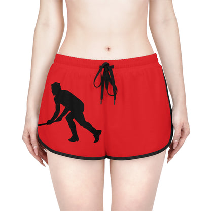 Women's Relaxed Shorts: Hockey Red