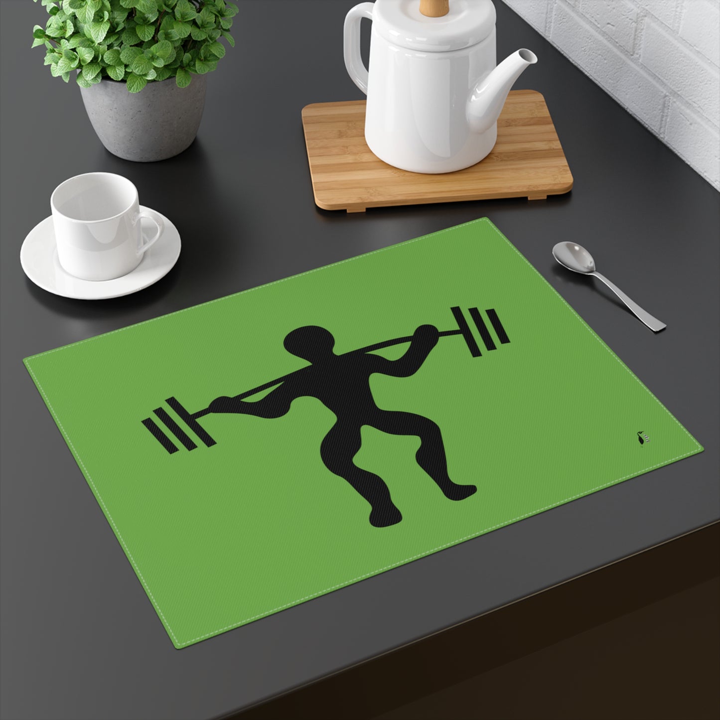 Placemat, 1pc: Weightlifting Green