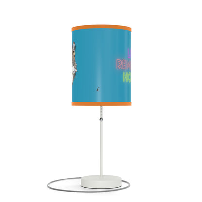 Lamp on a Stand, US|CA plug: Wolves Turquoise