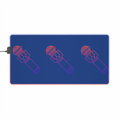 LED Gaming Mouse Pad: Music Dark Blue