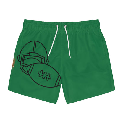 Swim Trunks: Football Dark Green