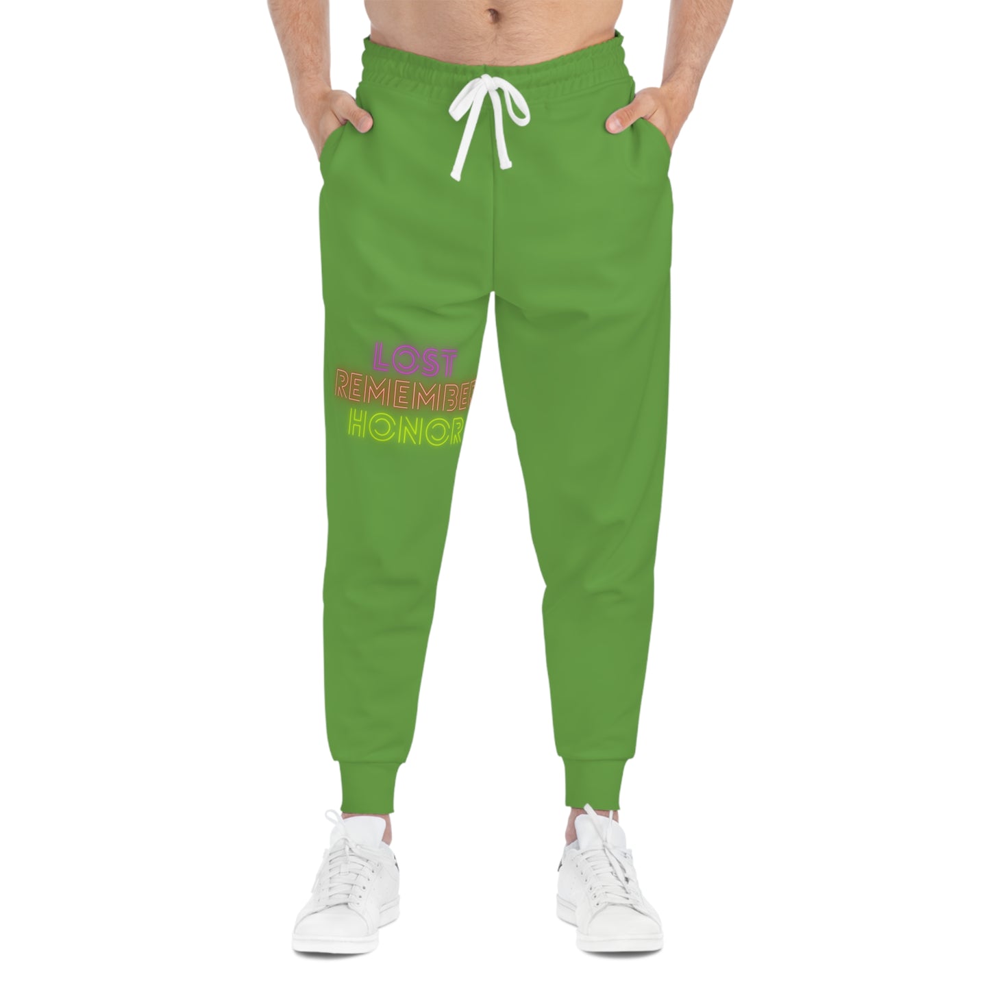 Athletic Joggers: Lost Remember Honor Green